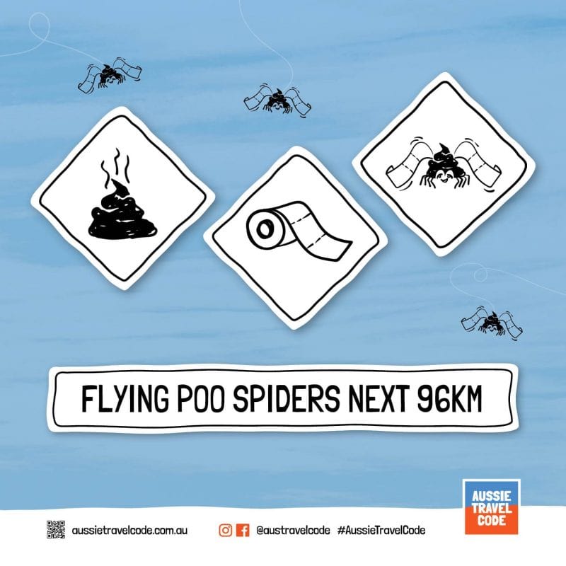 ATC Business Sign Flying Poo Spiders Square